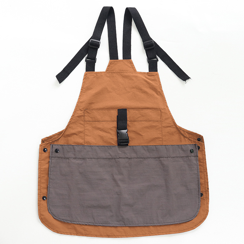 Nuevo delantal a prueba de agua de secado rápido transfronterizo, ropa de trabajo de café, chaleco, logotipo personalizado delantal doméstico