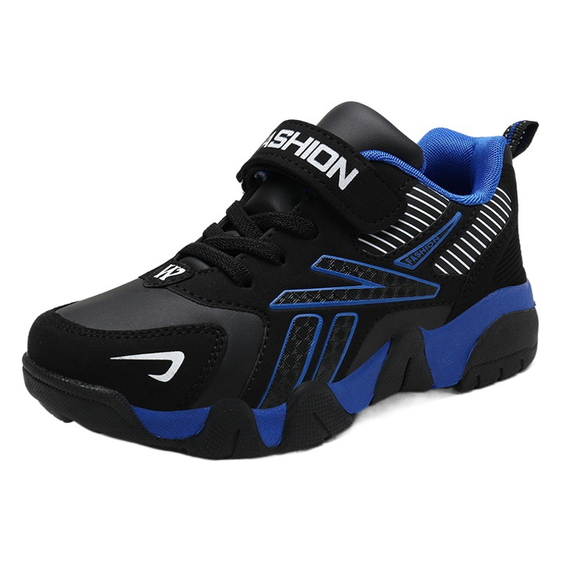 [Ventas directas de fábrica] zapatos de cuero para niños zapatilla de deporte impermeable antideslizante mediados de la parte superior media y los niños grandes estudiantes de la escuela primaria zapatos para caminar