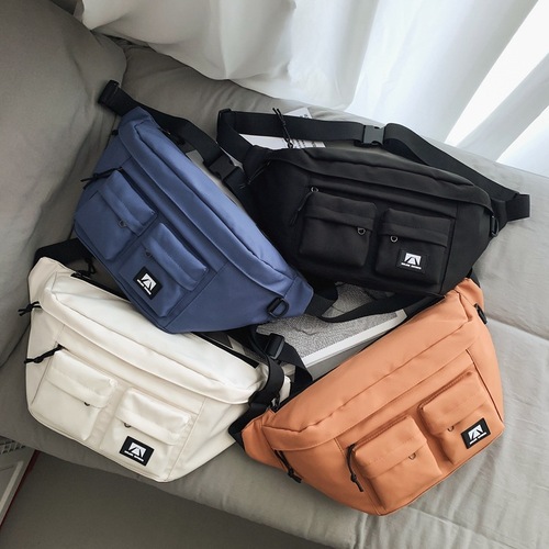 Chest bag for men Japanese trendy brand simple large capacity street trend men's crossbody bag fashion workwear sports casual women's bag