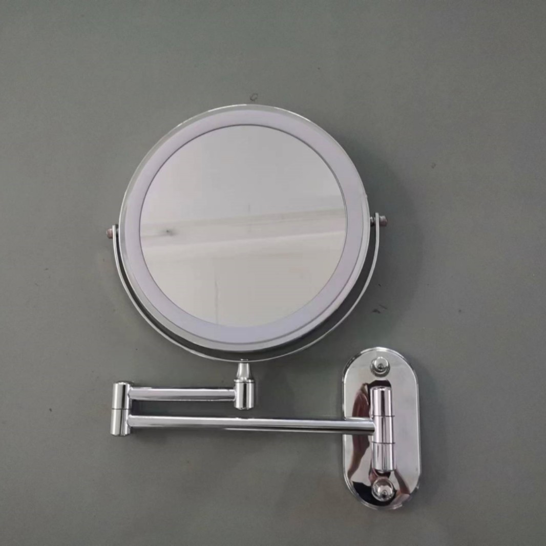 LED makeup mirror bathroom mirror wall with light hotel with folding punch-free