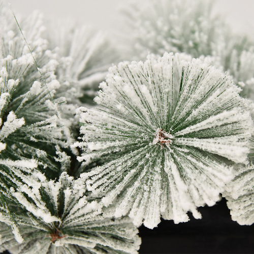 Christmas decoration white snow velvet ivy wreath encrypted pine needle ivy garland shopping mall window door decoration hanger