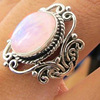 Retro fashionable ring, accessory, wish, suitable for import, moonstone, European style