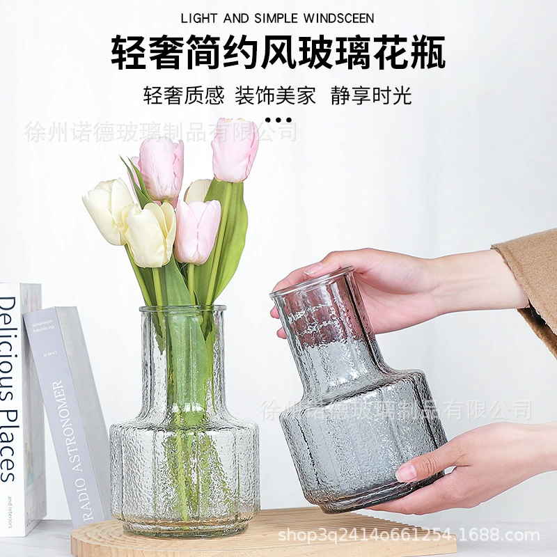 Европейская винтажная ваза высокого чувства украшения ins ветер высокий цвет стеклянная ваза гидропонные украшения для дома оптом