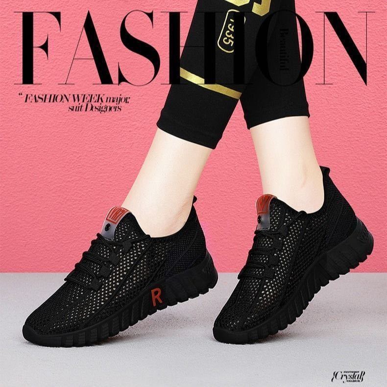 鞋子女新款百搭网鞋女式夏季透气小白休闲运动女鞋批发