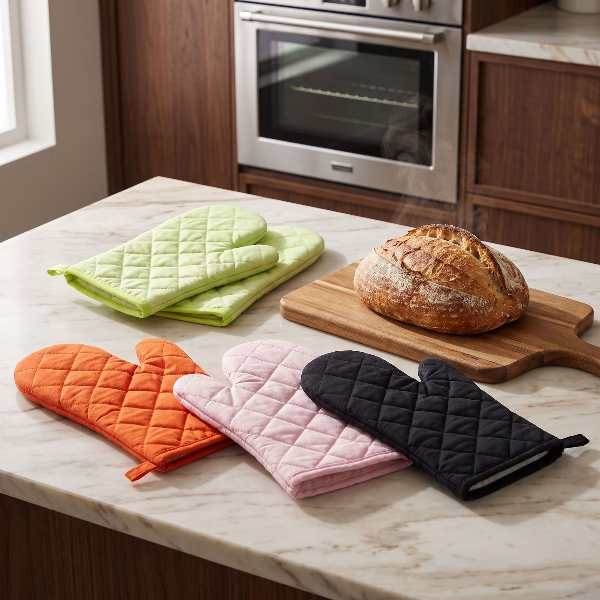 Guantes de Cocina para Microondas de Algodón de Poliéster, Aislamiento Térmico, para Cocina, Microondas y Horno image 4