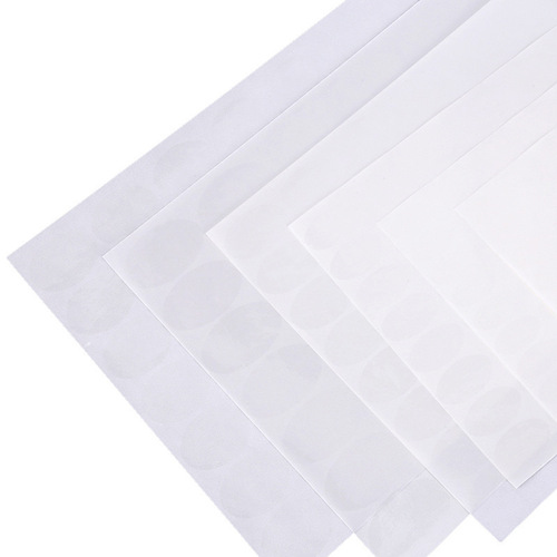 Self-adhesive label transparent sealing oval blank food packaging QR code logo sticker customization