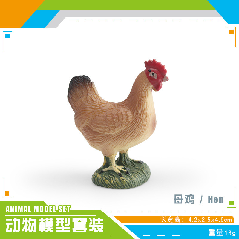 Simulación transfronteriza verruga nariz cisne cisne negro pollos de gallina granja de pollo de corral modelo de decoración ornamentos estáticos