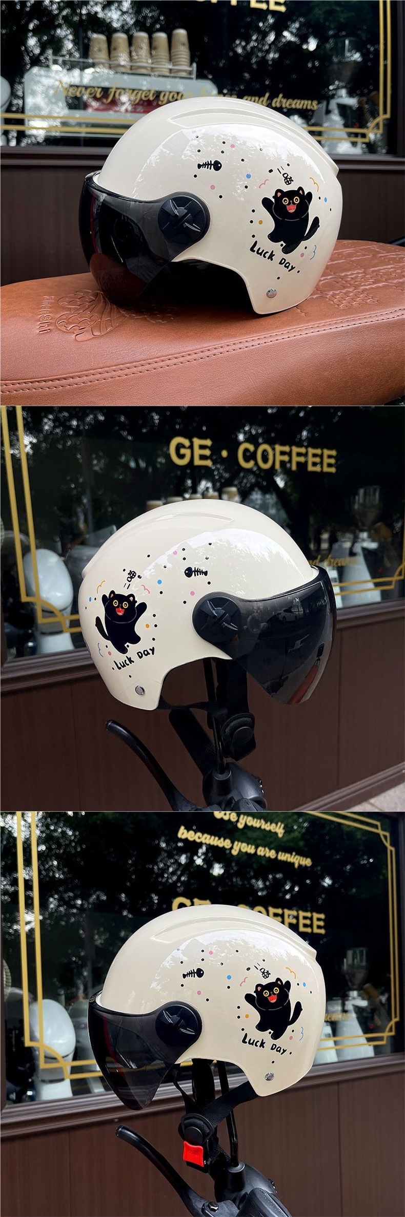 3C Certified Electric Vehicle Helmet Women's Electric Bicycle Hat Motorcycle Half Helmet