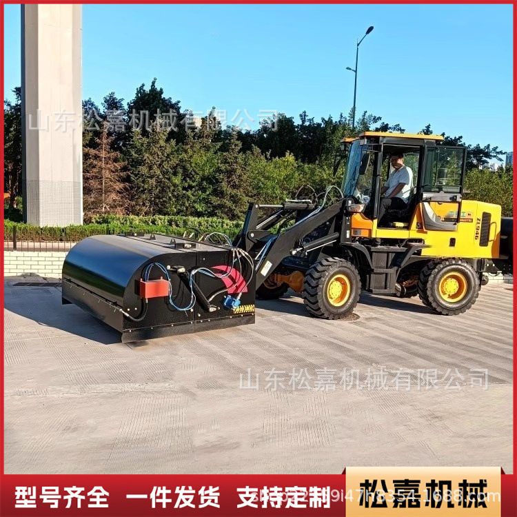 limpiador montado en vehículo limpiador de arena y grava de mina de carbón cargador elevadora agregado limpiador de carreteras de barrida cerrada