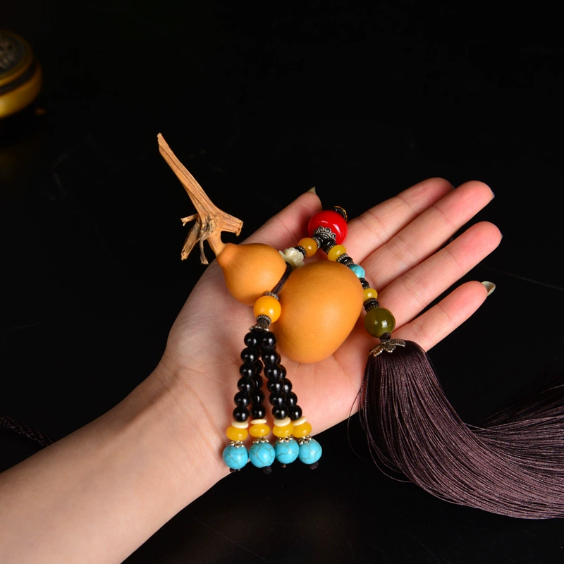 Подвеска в виде тыквы, подвесное украшение для автомобиля, маленькая тыква ручной работы, домашняя комната, удача и мир, культурная игрушка, ручная скрутка, настоящая тыква, натуральная