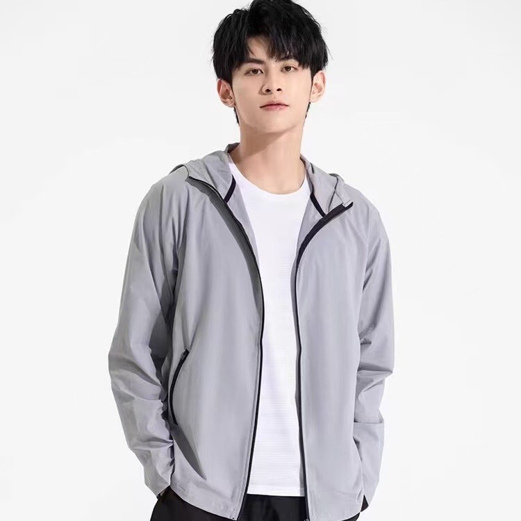 Men's New Autumn and Winter Outdoor Running Hooded Windbreaker Jacket Sports Top Casual Hooded Jacket Windproof and Warm