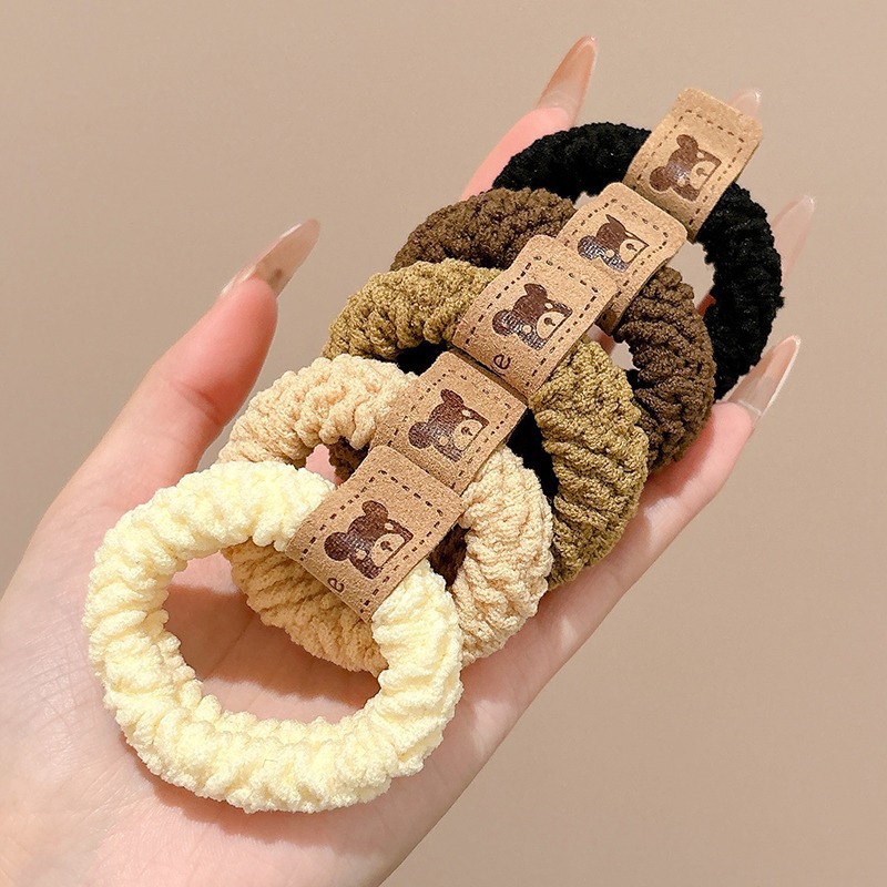 Caricatura encantadora anillo de pelo pulgar no daña el cabello de los niños correa de correa pequeña cuerda de cabello para niñas cuerda de cabello