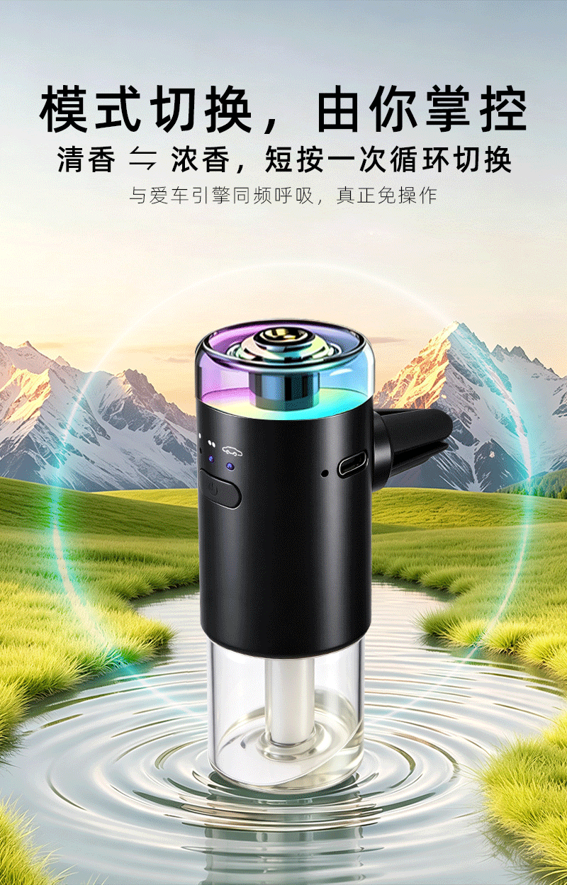 Smart Car Air Vent Fragrance Diffuser Creative Car Interior Accessories Car Perfume Essential Oil Automatic Spray Manufacturer Wholesale