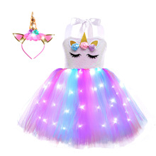 LED tutu dress 外贸发光灯裙skirt亚马逊跨境unicron tutu裙