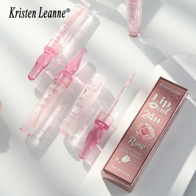 KRISTEN LEANNE Black Technology Long lasting Water Locking Rose Petals and Moisturizing Gloss Dudu Lip Oil_voghion.com