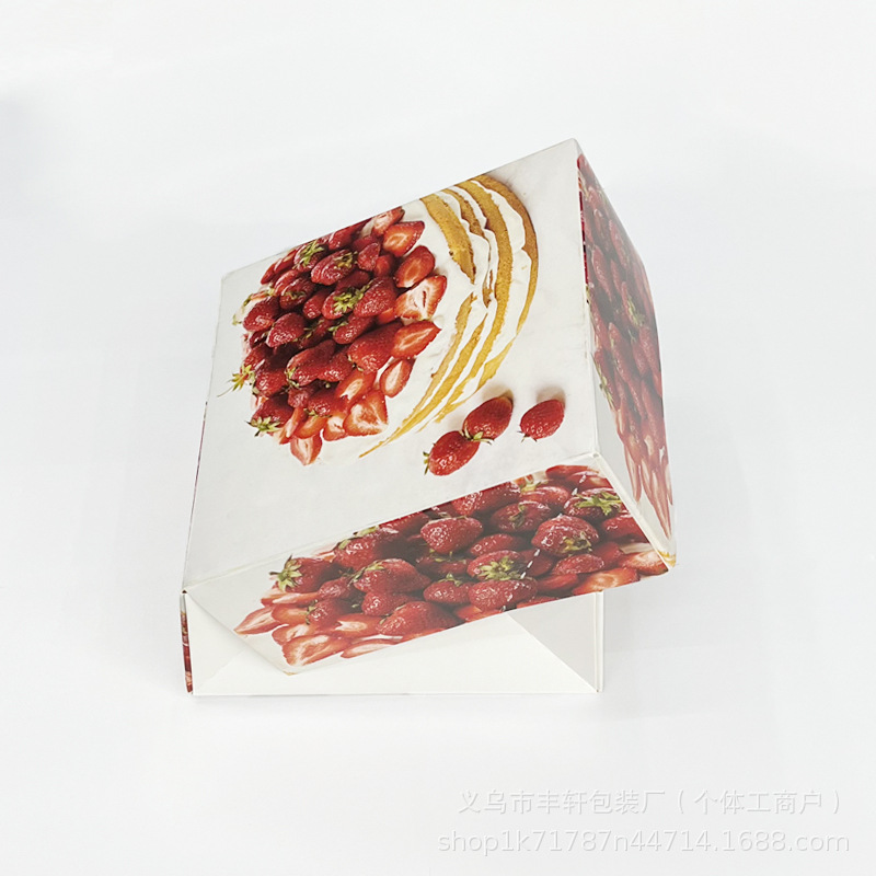 Caja de pastel de fresas hexagonal caja de pastel de boda caja de pastel de cumpleaños caja de pan embalaje de horneado