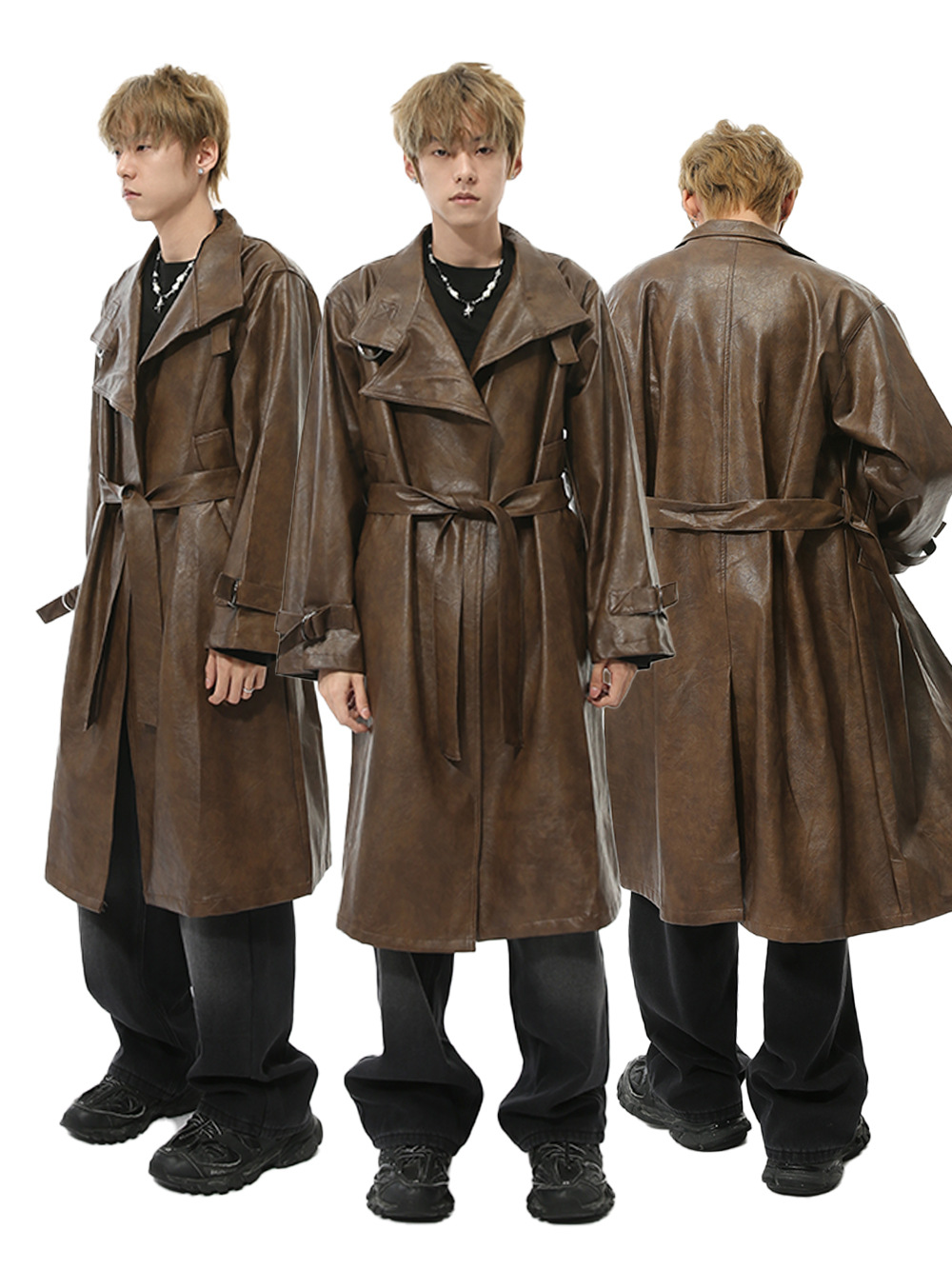 MTLCLOTHES Hombres| Nuevos productos de otoño estilo francés inglés de alto nivel de sensación de aire fresco y abrigo de rodilla casual