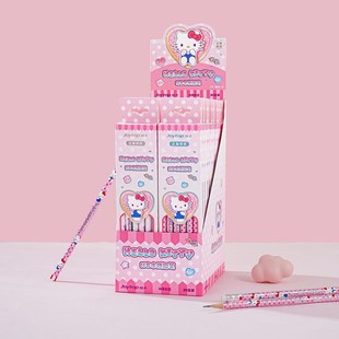 Joytop Yuewu Cotton Soft Candy-KT Wooden Pencil 12 Pack (Including Medium Box) High Color Value Student Pencil