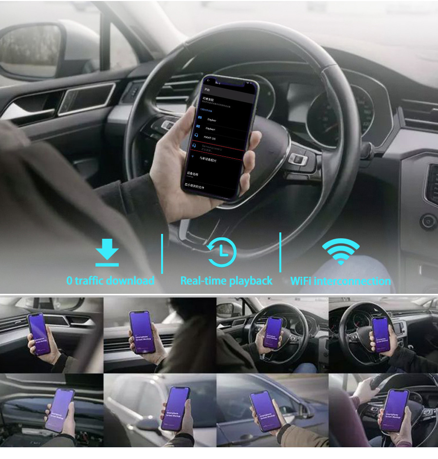 Car-Mounted Screenless Wifi Version Driving Recorder 1080P Night Vision No Installation Required Mobile Phone Connection Single Mirror Rearview Mirror