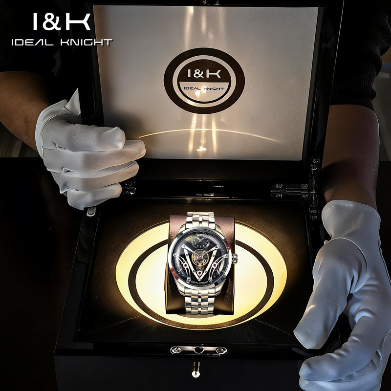 Ideal Knight I&K New High-End Hollow-Out Fully Automatic Mechanical Watch with Trendy and Stylish Design Men's Watch