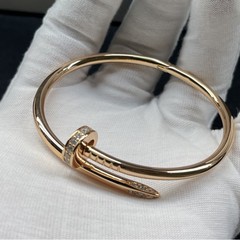 セイコー ハイバージョン V ゴールド クラシック ネイル ヘッドとテール ダイヤモンド カップル ブレスレット 厚いメッキ 18K ローズゴールド ファッショナブルな男性と女性