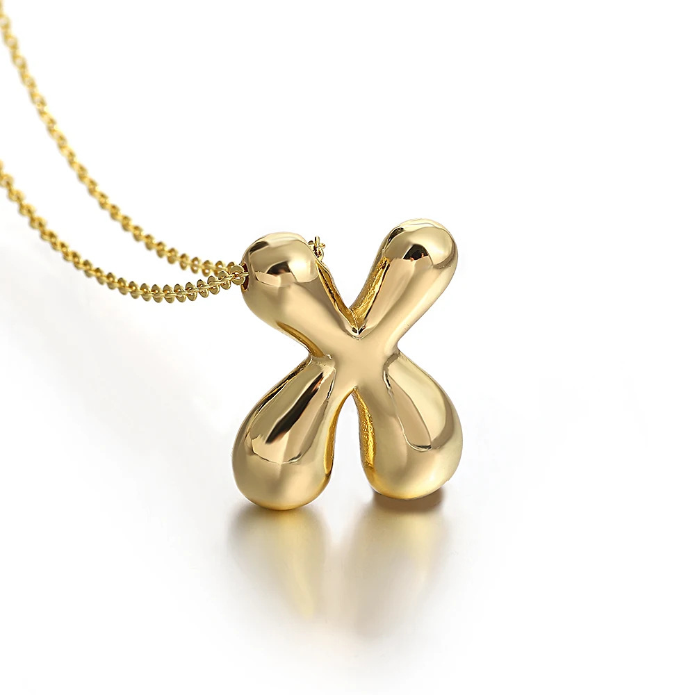 13g Weight Lobster Trigger Clasp Closure Clasp Closure Type Copper Pendant Material Pendant Necklace Classification Copper Chain Material cable chain Chain Type 1 Piece Quantity Casual, Daily Occasion Copper Material Letter Pattern All Seasons Season Unisex Gender Plating Design Elegant, Simple Style Style Wholesale Jewelry Elegant Simple Style Letter Copper Plating Cable Chain Pendant Necklace 24