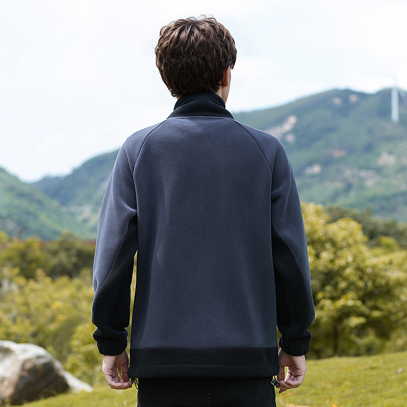 Pánske oblečenie jahňací páperová bunda jesenné a zimné teplé módne trendy pár farebne zladené bundy _voghion.com