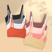 螺纹型哺乳文胸无钢圈双开扣孕妇哺乳内衣聚拢防下垂喂奶胸罩跨境