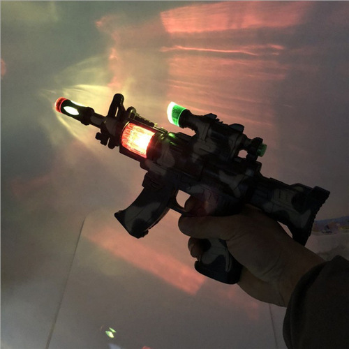 Simulated music gun, children's electric medium-sized submachine gun, new sound-emitting light sniper gun, street stall toys wholesale