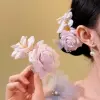 7287 Spring Flower Hairpin-Purple Butterfly Dew