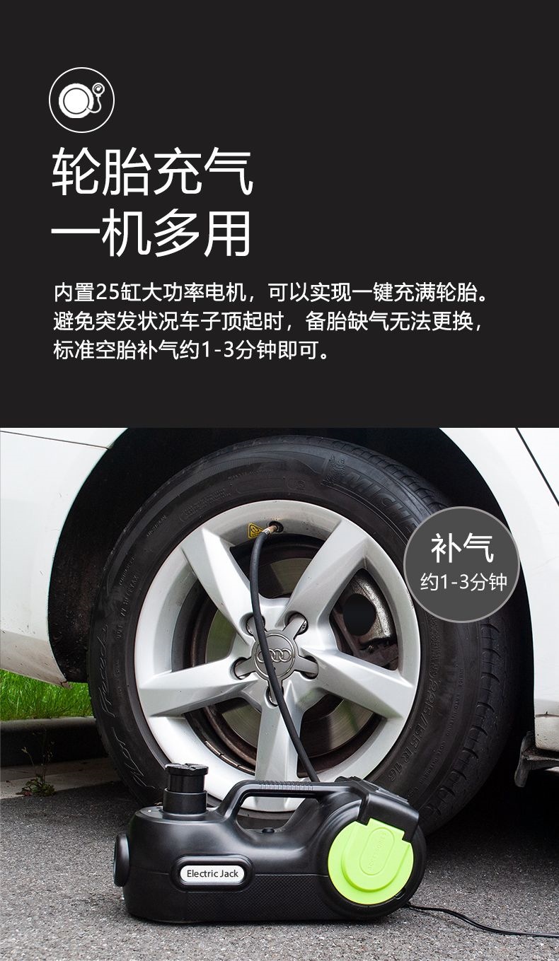 Car electric 0kg 12V multifunctional vehicle air compressor for off-road vehicles, SUVs, RVs, 5-ton hydraulic horizontal type