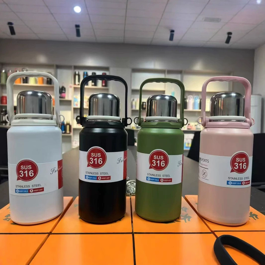 Термокружка из нержавеющей стали с большой вместимостью, алмазный чайник, портативный походный чайник с веревкой, чайник для тушения