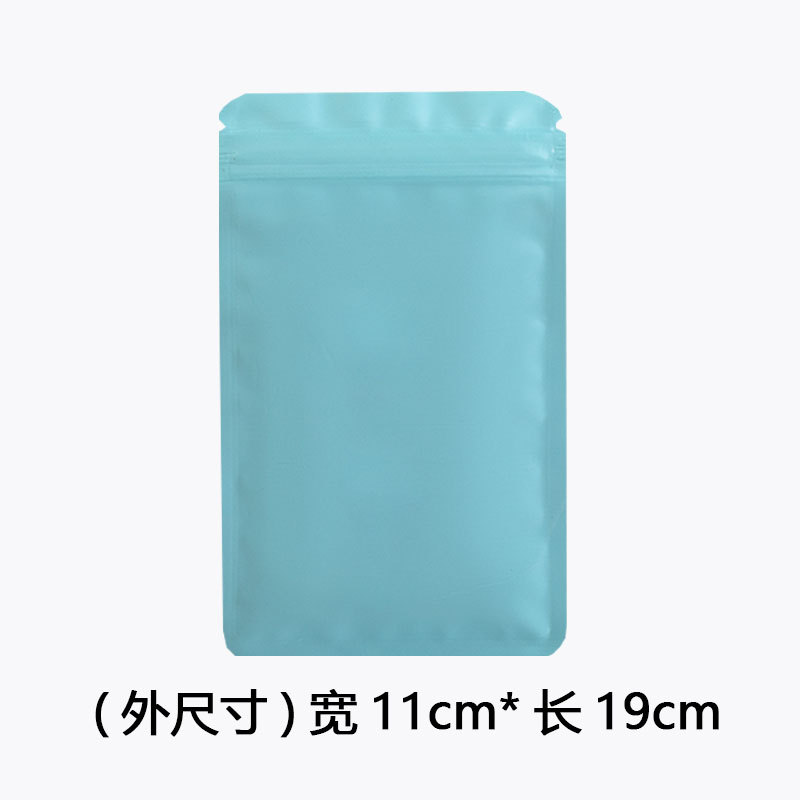 Joyas de color Bolsa ziplock Bolsa ciega Bolsa de papel de aluminio esmerilado Bolsa de hueso opaca aluminizada de doble cara Bolsa de embalaje sellada con alimentos