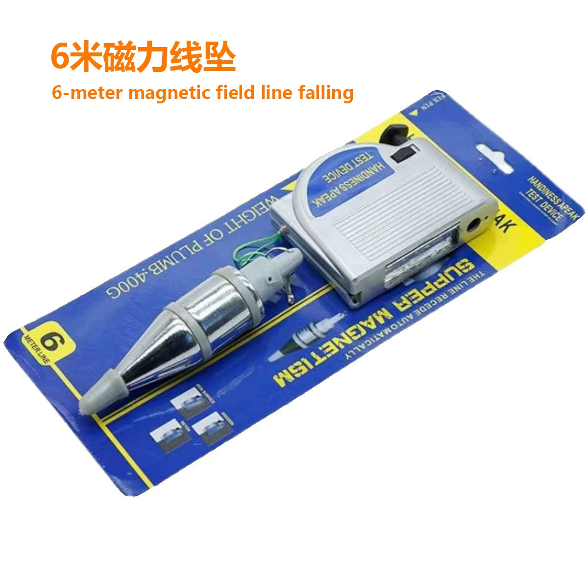 Магнитный отвес с трансграничным креплением, 6m автоматический выдвижной строительный инструмент для измерения отвеса, инструмент для измерения длины лески.