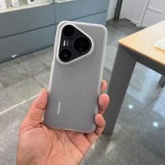 适用华为pura80pro手机壳超薄波纹瓦楞磨砂半透p80pro+硬壳保护套