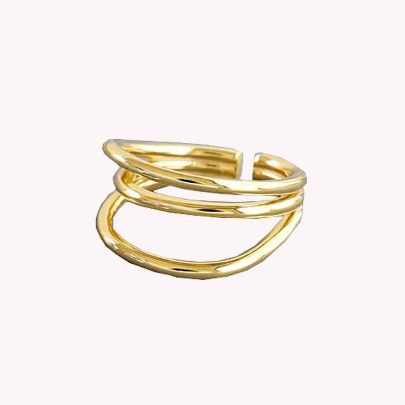 Womens KoreanStyle Fashionable MultiLayer Line Ring Ins Niche Normcore Bag Simple Personality Open Index Finger Ring Fashionpicture4