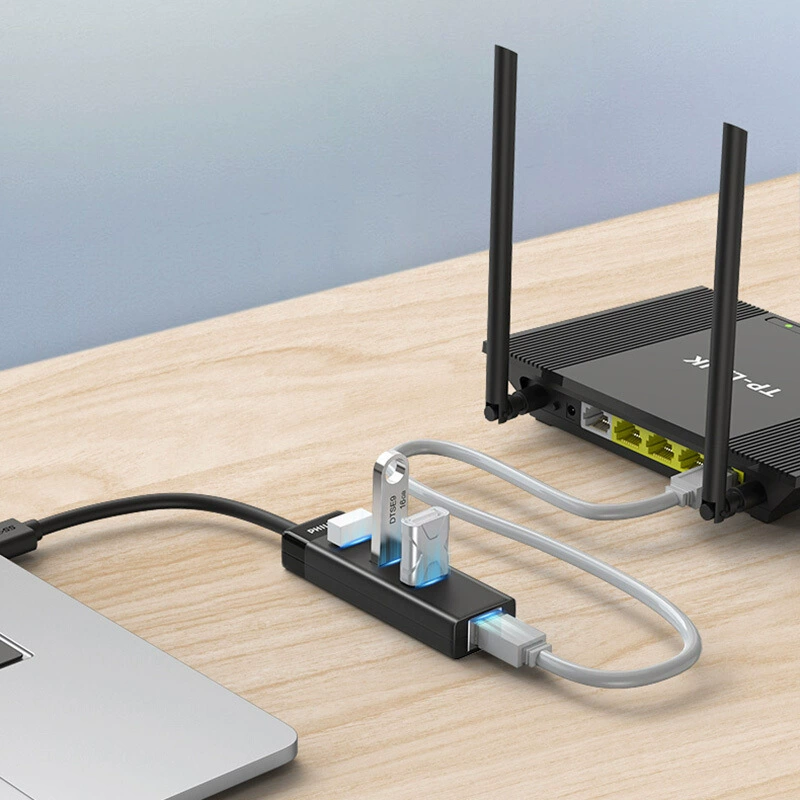 Филипс USB сетевой разветвитель для ноутбука, расширительный док USB сетевой порт, портал делителя, преобразователь
