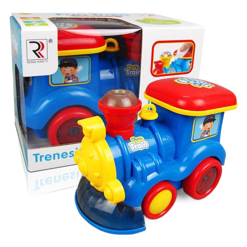 Humo Tren Eléctrico locomotora universal con función de pulverización luz música coche niño niña regalo