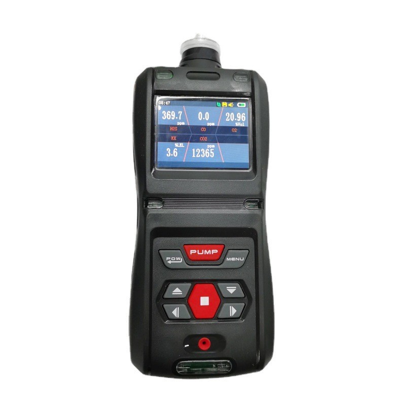 便携式五合一氧气可燃气体报警仪氨气硫化氢一氧化碳浓度检测仪