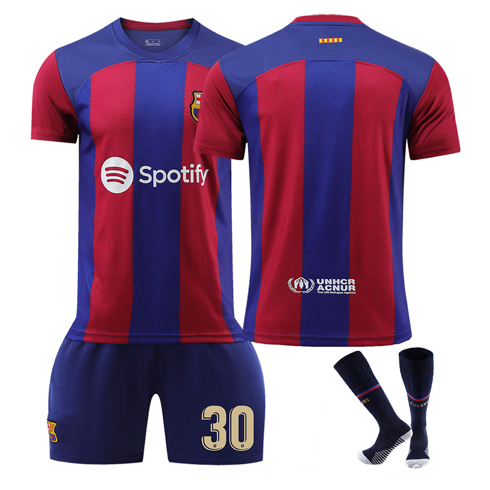 23-24 Barcelona casa uniforme Massey N ° 10 Barcelona Jersey superior N ° 9 Levan N ° 30 Garvey 8 pederi