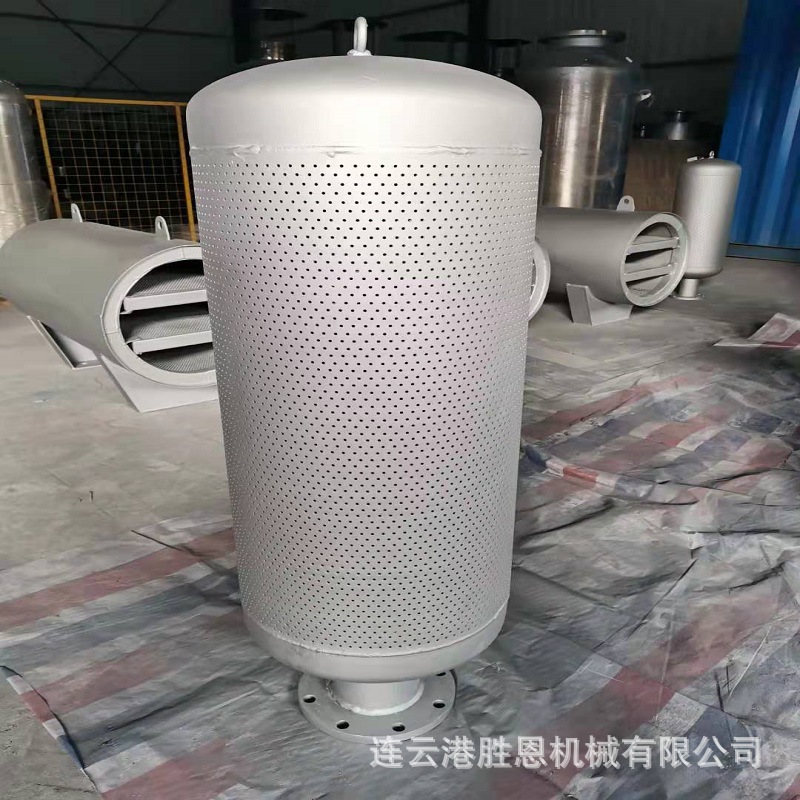 胜恩不锈钢小孔消声器 阻抗复合型消音器 处理电厂化工厂排气噪音