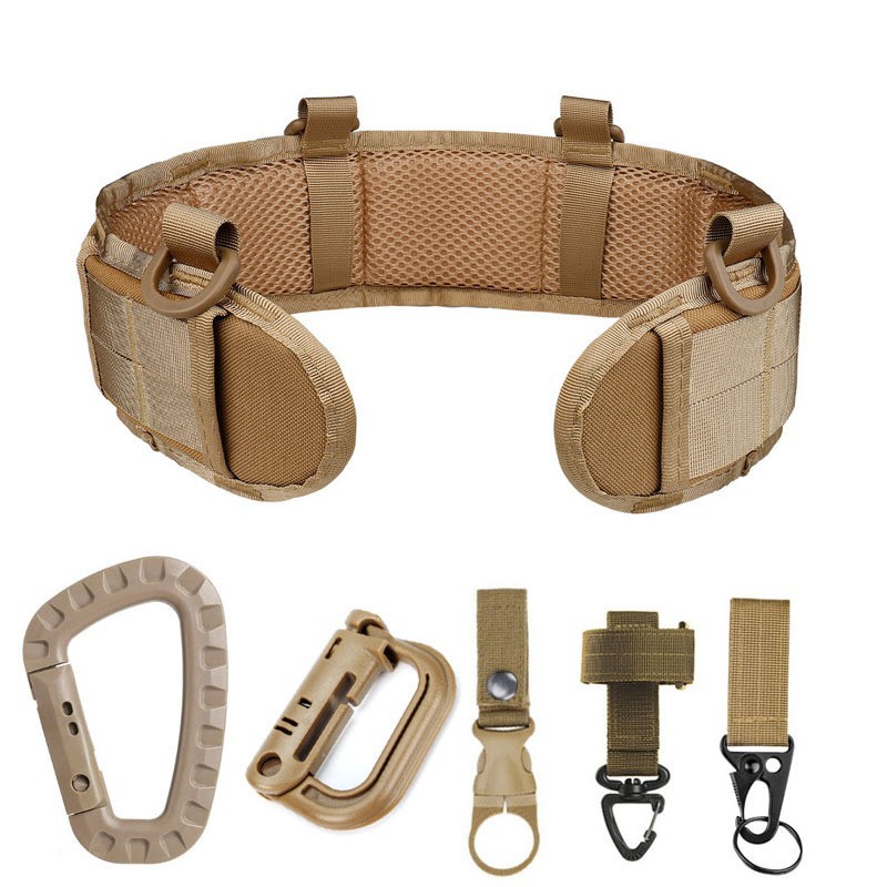 Cinturón táctico Molle para exteriores, para entrenamiento de CS en la vida real, cinturón multifuncional con múltiples combinaciones.