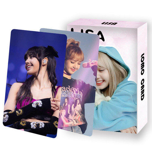 A total of 55 BP pink ink peripheral lomo cards, postcards, genuine size small cards, full member album
