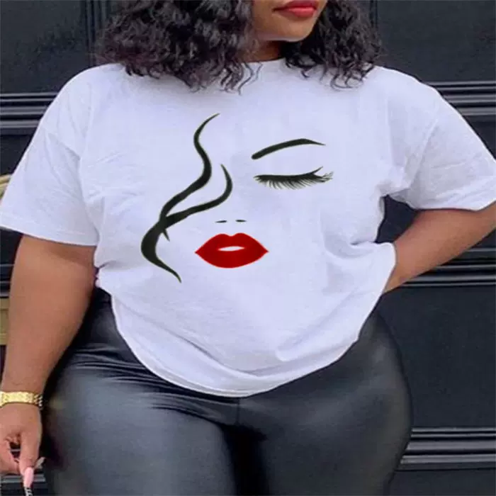 2025年跨境T恤速卖通亚马逊女装短袖wish时尚休闲圆领女T恤TEMU