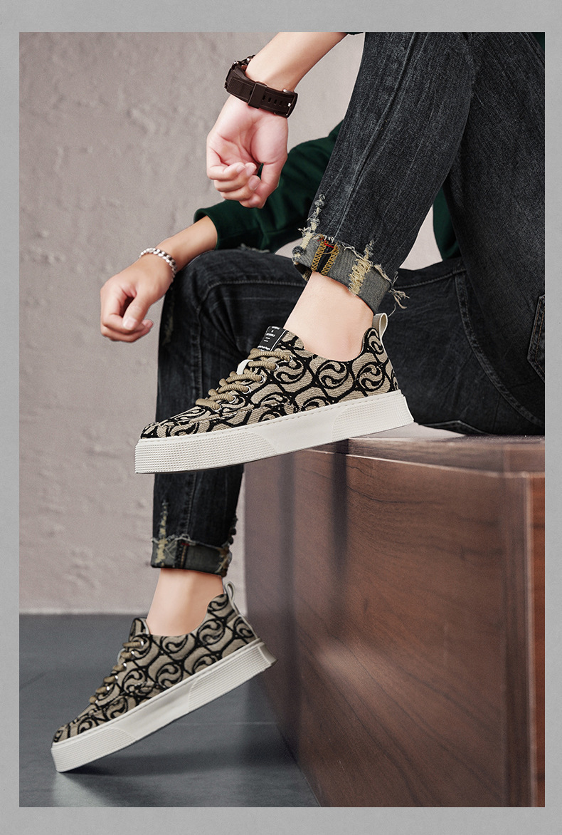 Board shoes men's platform trendy shoes sports casual shoes spring new cloth canvas shoes soft sole cross-border large size_voghion.com