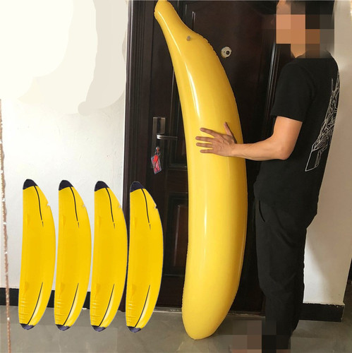 Factory direct sales pvc inflatable banana adult toy bar toy 1.8m banana orange inflatable banana