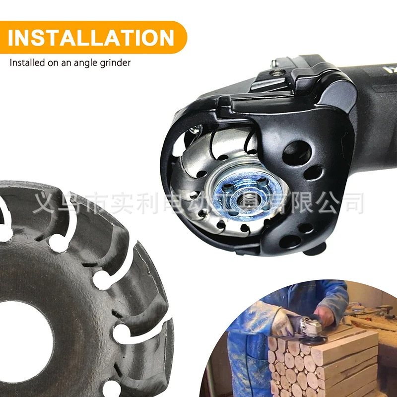 跨境热销 12齿木刻盘锰钢22mm镗孔磨光机 125角磨光机用木刻锯片