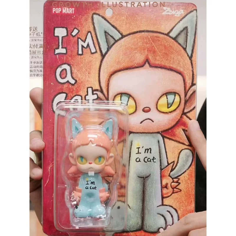 Zisga Я кот, подвесная открытка, утка-в клюве, и поместение POPMART bubble Mate окружающие подарки