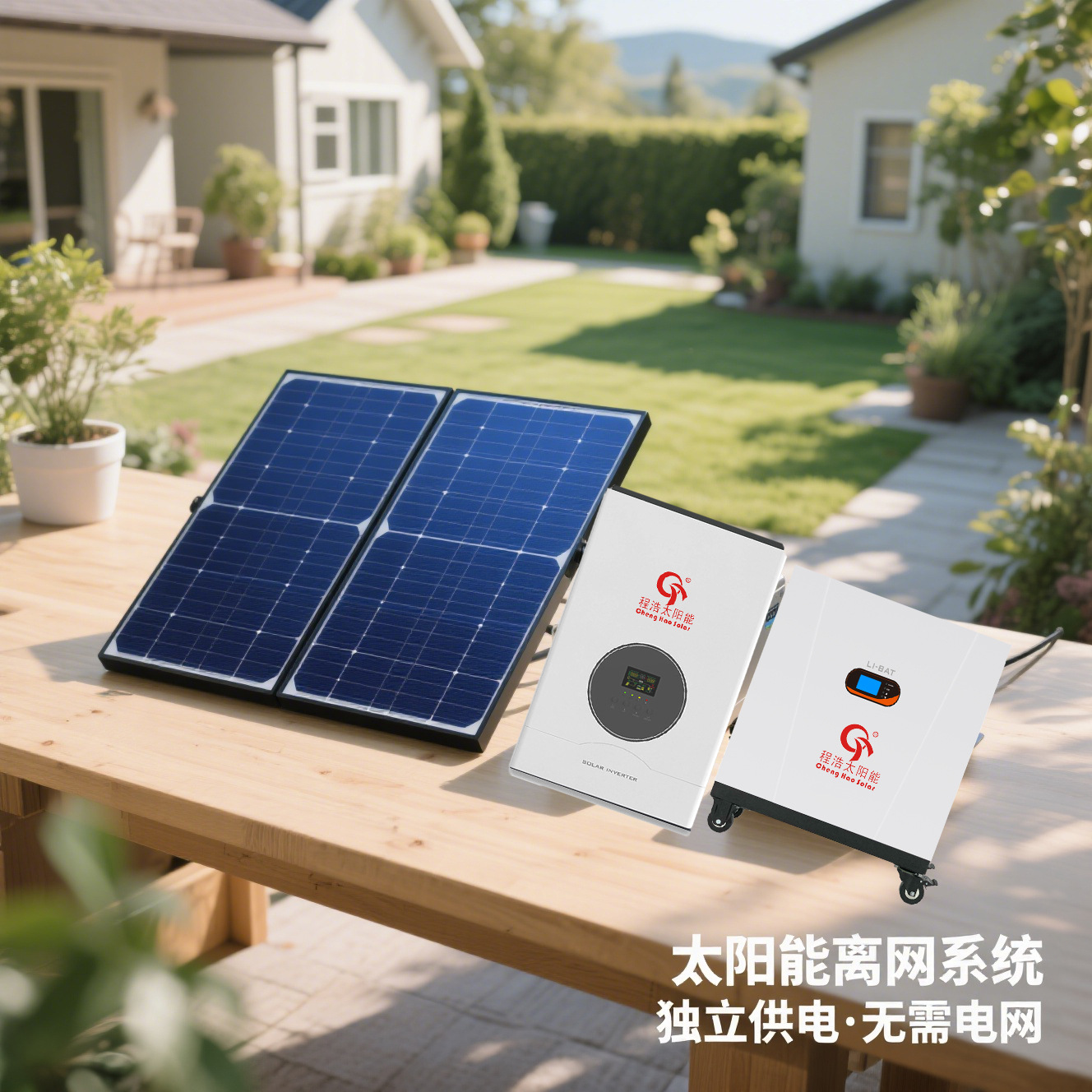 2kw太阳能光伏发电设备光储充一体离网太阳能系统阴天续航 72 h