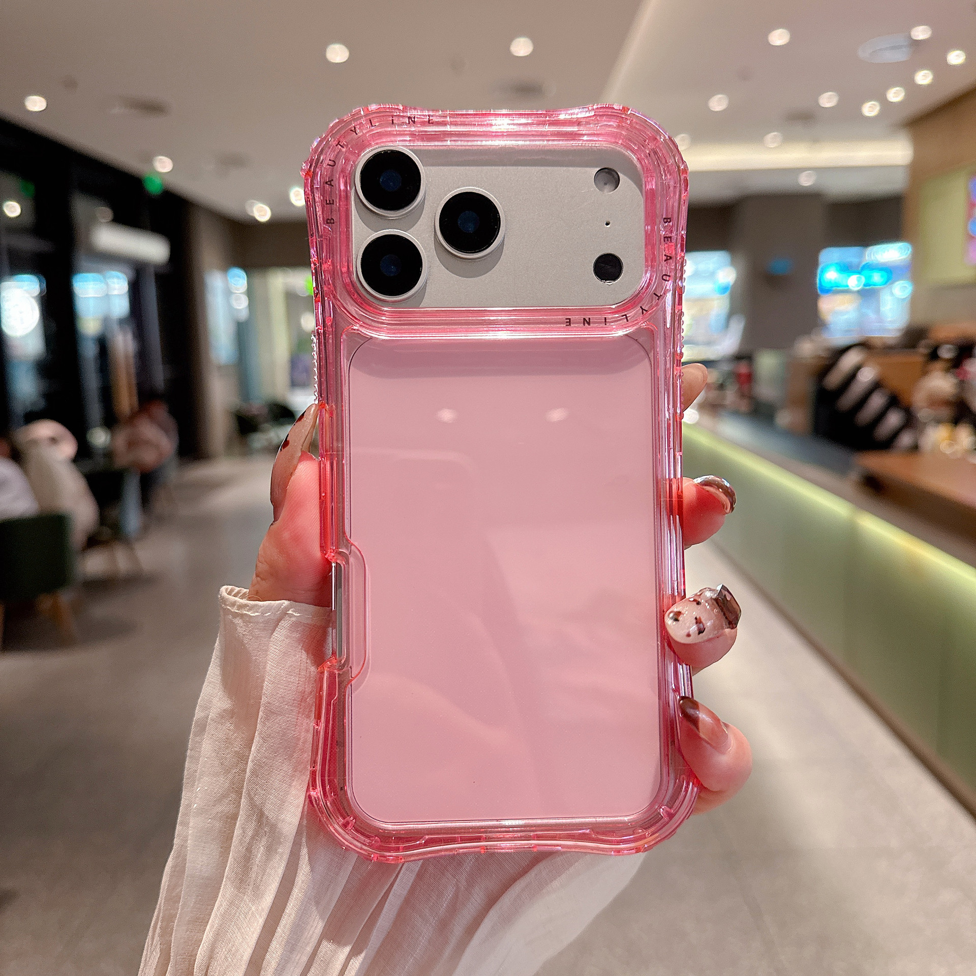 Comercio exterior transfronterizo de América del Sur para iPhone 17 Pro Max cintura 3 en 1 caso de teléfono móvil transparente del mismo color